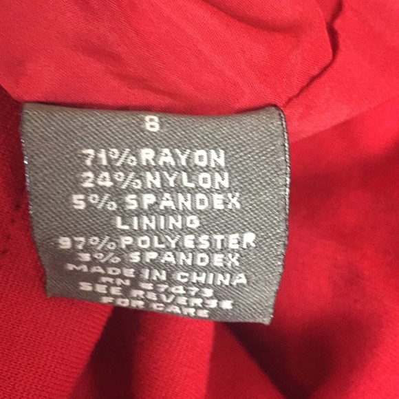 Taylor Women Red Sheath Dress Size 8 Rose Embellis - Picture 6 of 7